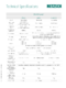 Technical Specifications STA 509 Jupiter Series